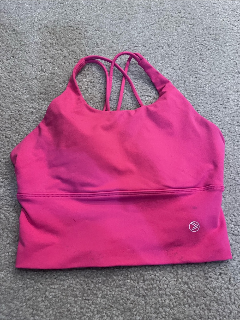 Pink Strappy Women's Sports Bra Top Savvi small